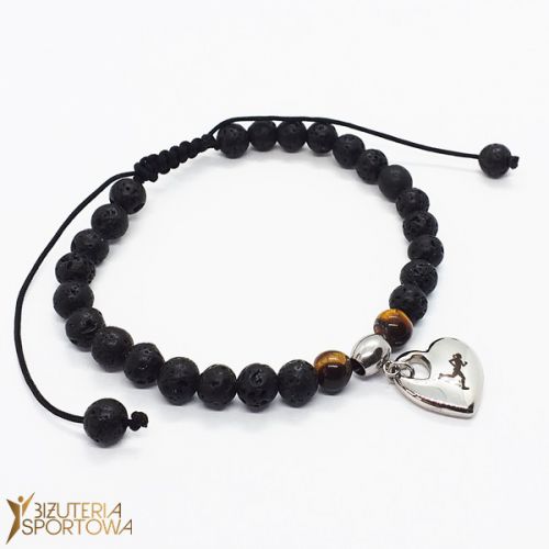 Beads bracelet with running girl