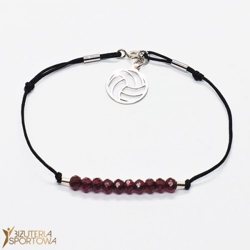 Volleyball bracelet with granade stone