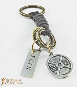 Weight to barbells key ring