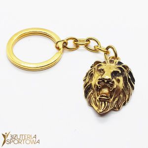 Gold lion key ring