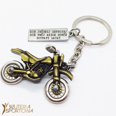 Cross motorcycle key ring
