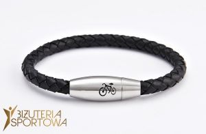 Bike leather bracelet