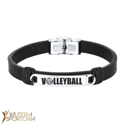 Volleyball leather bracelet