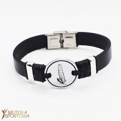 Windsurfing leather bracelet