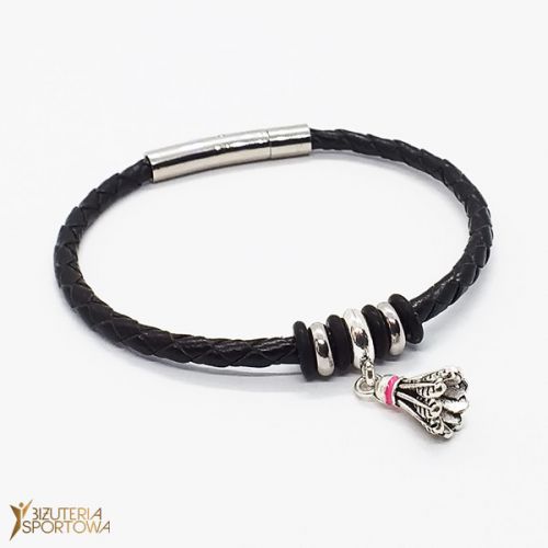 Badminton leather bracelet