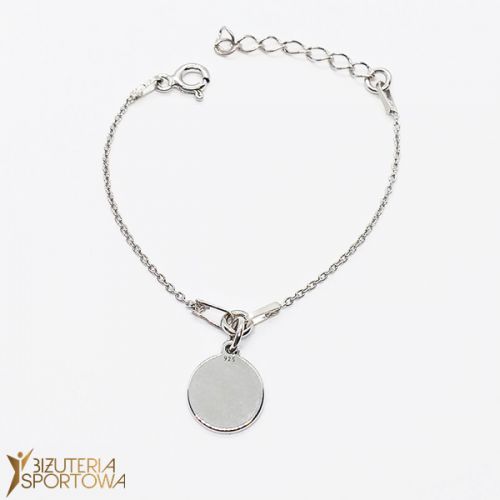 Silver bracelet with circle