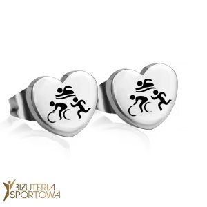 Triathlon earrings