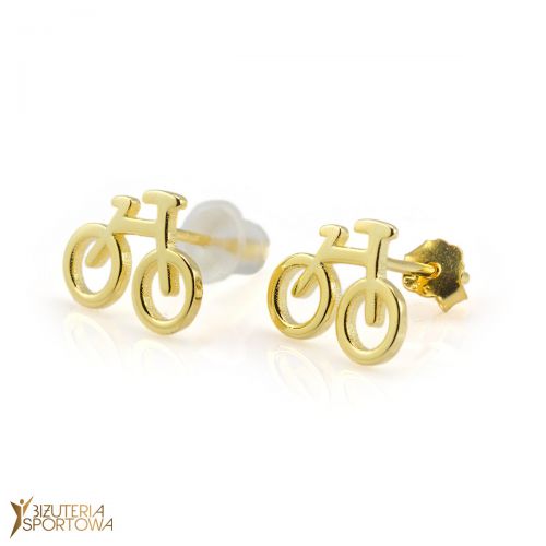 Silver bike earrings