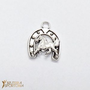 Horse and horseshoe pendant