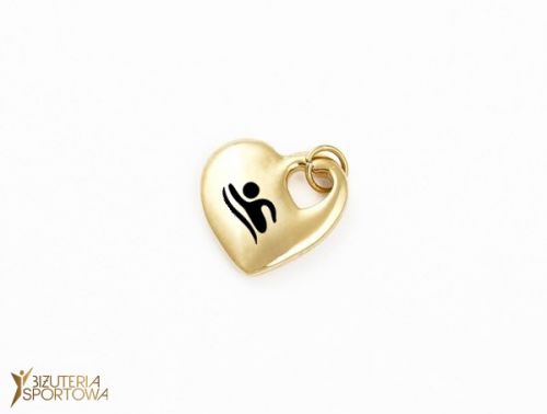 Swimming heart pendant