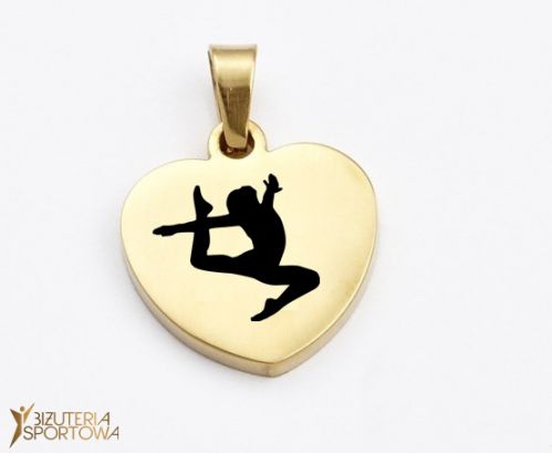 Gymnastics heart pendant