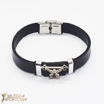 Weightlifting leather bracelet