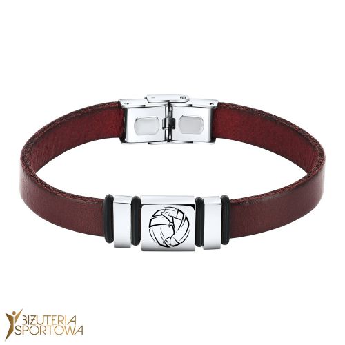 Volleyball leather bracelet