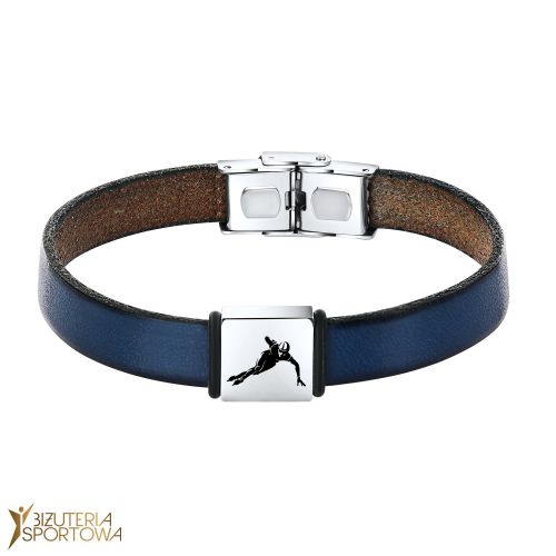 Short track leather bracelet