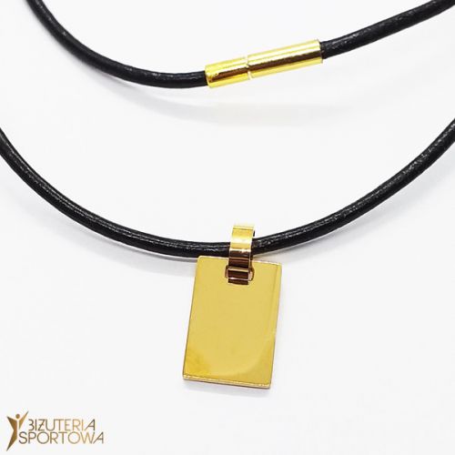 Leather necklace witch pendant