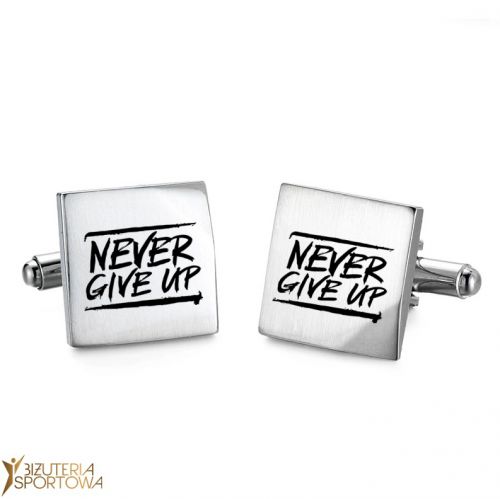 NEVER GIVE UP CUFFLINKS